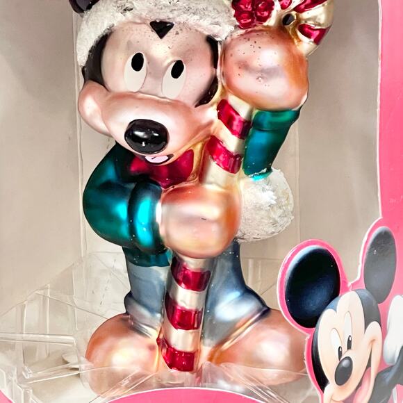 Vintage Energizer Disney's Mickey & Minnie Mouse Blown Glass Christmas Ornament - Picture 5 of 5